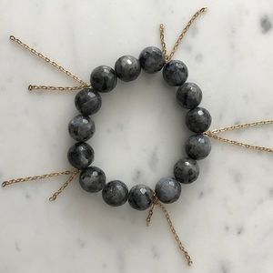 Larkivite bracelet with chain  tassels